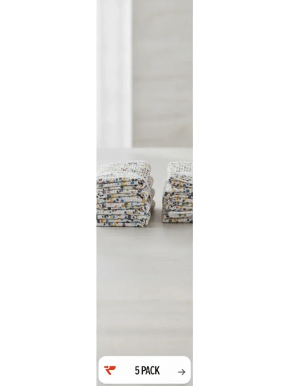 5-Pack Cotton Kitchen Towels with Colorful Confetti Print